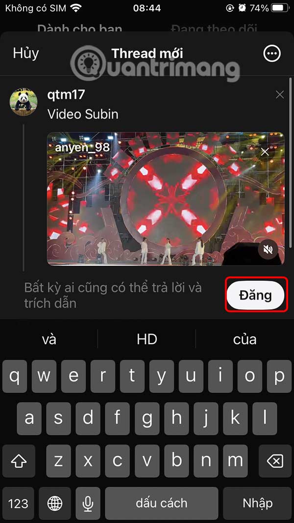 How to post photos and videos from other accounts on Threads Picture 4