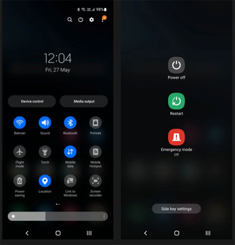 How to power off and restart Samsung Galaxy S22, S21 and S20 Picture 2