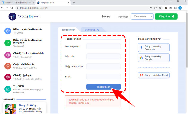 Picture 4 of How to practice 10-finger typing online