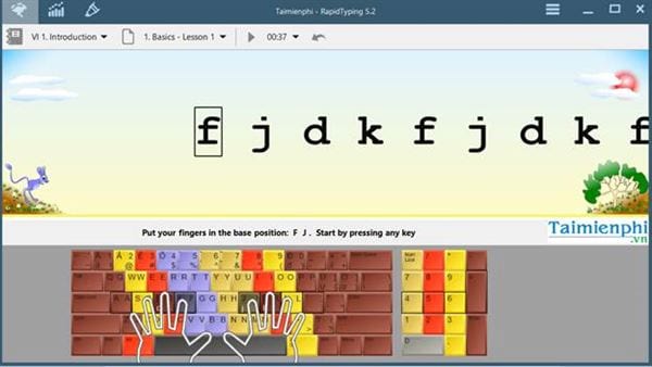 Picture 3 of How to practice 10-finger typing using Rapid Typing Tutor on a computer.