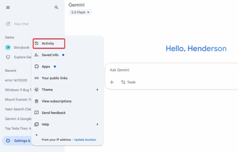 How to prevent Google Gemini from remembering your old conversations. Picture 3