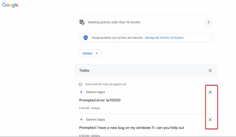 How to prevent Google Gemini from remembering your old conversations. Picture 4