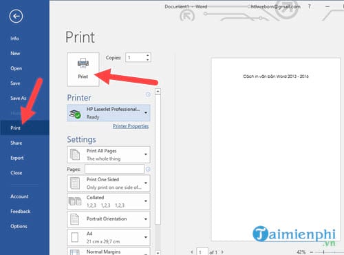 Picture 2 of How to print a document in Word without errors, easily.