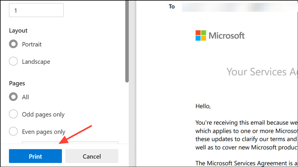 How to print emails on Outlook Picture 2