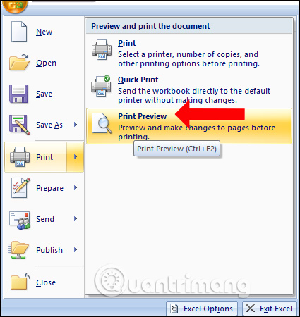 How to print Excel on 1 A4 page - Display full content on 1 page Picture 1