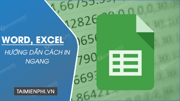 How to print horizontally in Word Excel all versions Picture 1