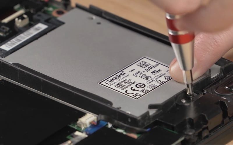 Picture 5 of How to properly install an SSD hard drive in your laptop at home.
