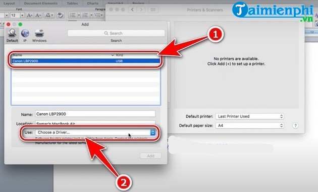 Picture 11 of How to quickly and easily install a Canon 2900 printer on a Macbook.
