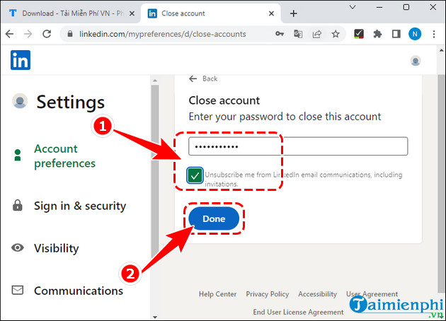 Picture 11 of How to quickly and permanently delete your LinkedIn account on your phone and computer.