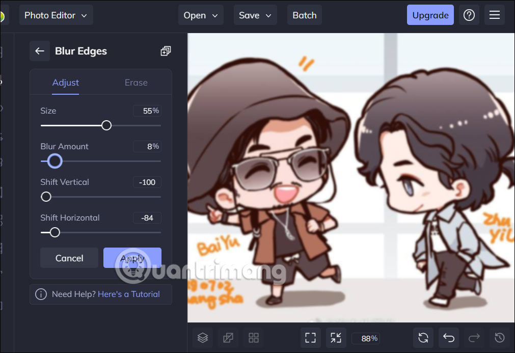 How to quickly blur photos online Picture 7