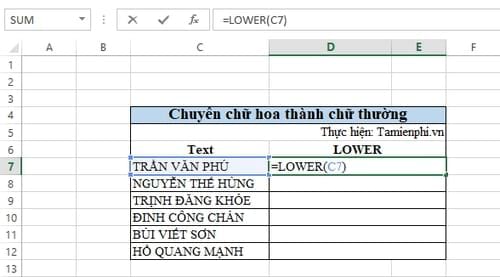 How to quickly change uppercase to lowercase in Excel Picture 1