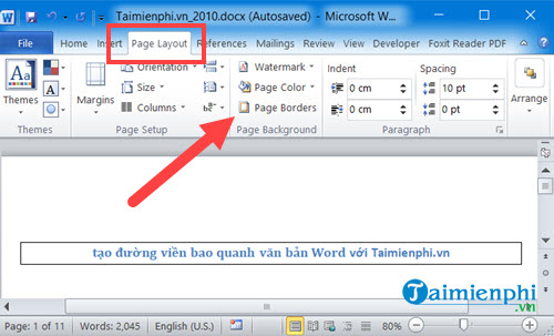 Picture 2 of How to quickly create borders in Word documents.