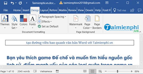 Picture 5 of How to quickly create borders in Word documents.