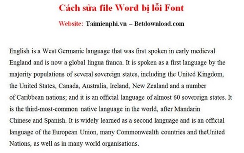 Picture 5 of How to quickly fix font errors in a Word file after conversion.