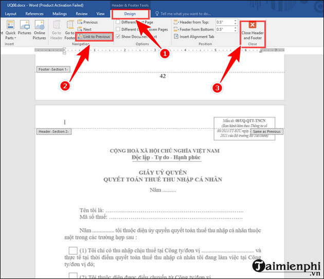 Picture 18 of How to quickly number pages in Word 2010, 2013, 2016, and 2019