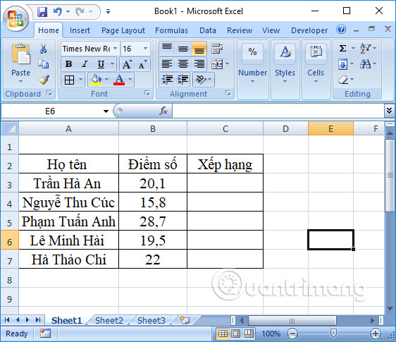 images 1 of How to rank in Excel using the RANK function - Ranking from highest to lowest.