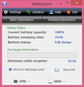 Picture 3 of How to read and check battery parameters on BatteryCare