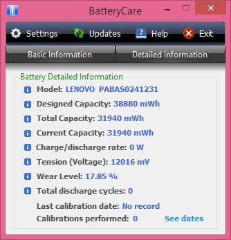 Picture 4 of How to read and check battery parameters on BatteryCare