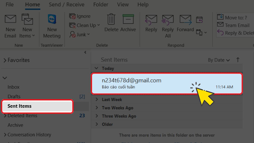 How to recall an email in Outlook or replace it with a new one Picture 3