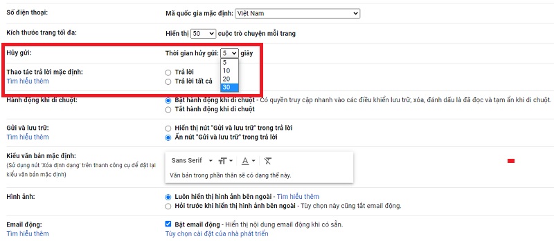 How to recall sent email on Gmail Picture 3