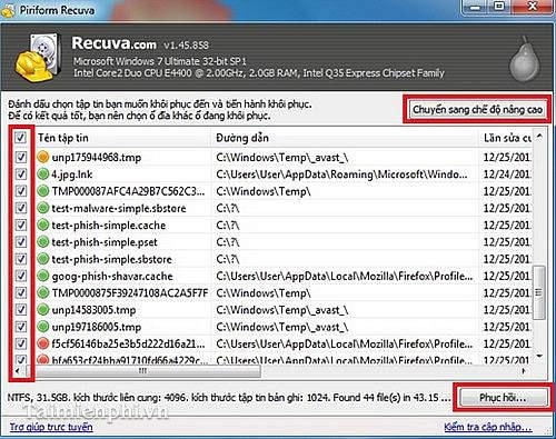 How to recover deleted data using Recuva on computer Picture 6