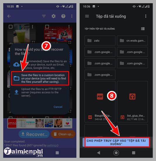 How to recover deleted photos on Zalo iPhone, Android Picture 5