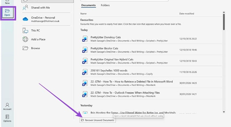 How to recover deleted Microsoft Word files Picture 1