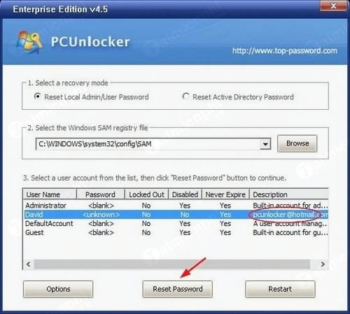 Picture 12 of How to recover the Windows Admin login password