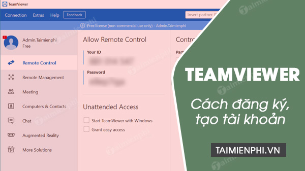 Picture 1 of How to register and create a new free Teamviewer account (latest method)
