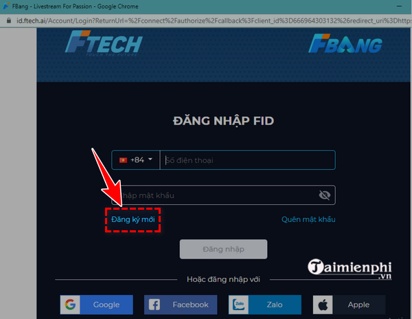 Picture 3 of How to register for FBang, create an FBang account