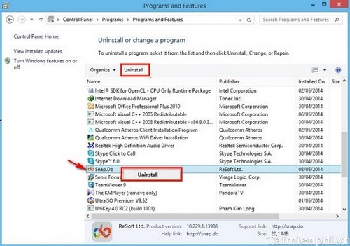 Picture 4 of How to remove Snap.Do from Firefox, Chrome, and IE browsers.