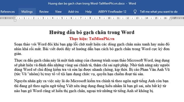 How to remove underlines and red and blue wavy marks in Word Picture 5