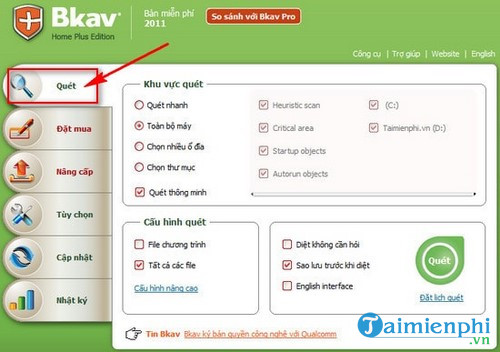 Picture 2 of How to remove viruses using BKAV, using BKAV software.