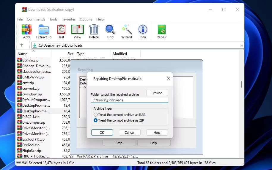How to repair damaged ZIP files in Windows 10/11 Picture 11