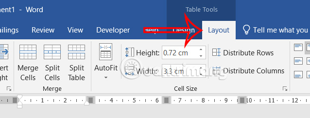 Picture 1 of How to repeat the table header bar in Word