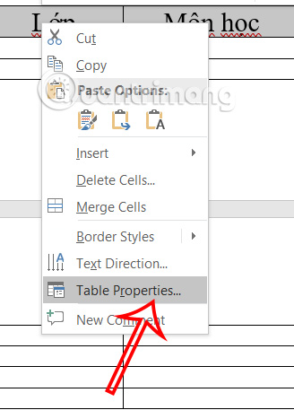 Picture 3 of How to repeat the table header bar in Word