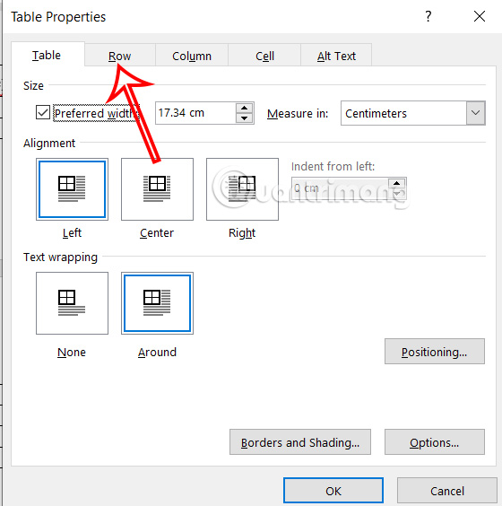 Picture 4 of How to repeat the table header bar in Word