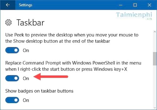 Picture 5 of How to replace Command Prompt with PowerShell in the Power Menu on Windows 10