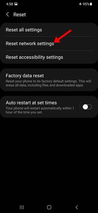 How to reset network settings on Android Picture 7