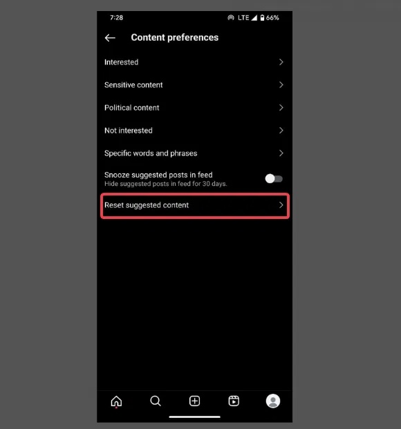 How to reset Instagram algorithm to get new feed Picture 2
