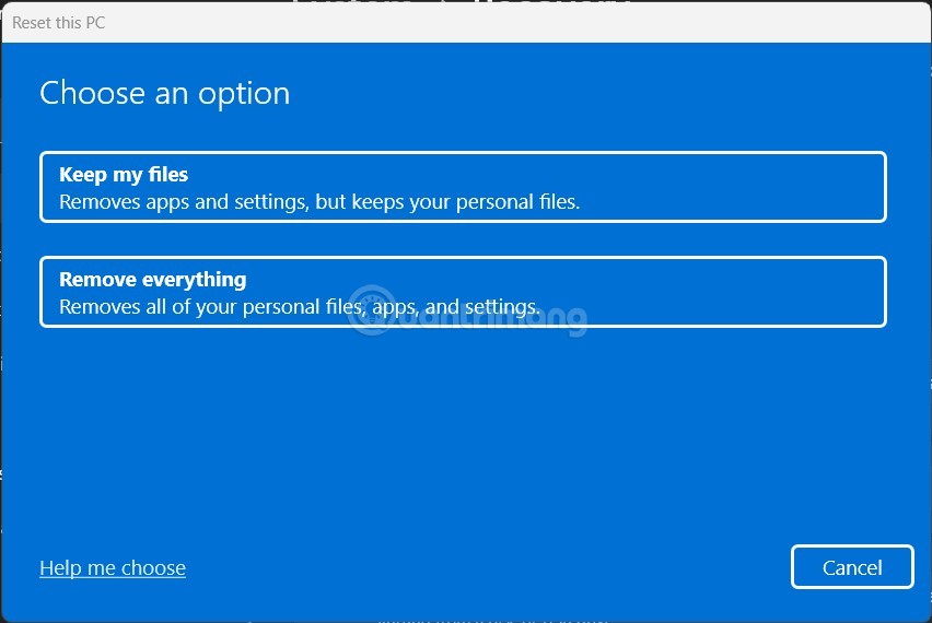 How to reset Windows 11, restore original Windows 11 settings Picture 4