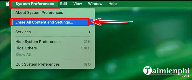 How to restore factory settings on Macbook, Reset the computer to its original state Picture 9