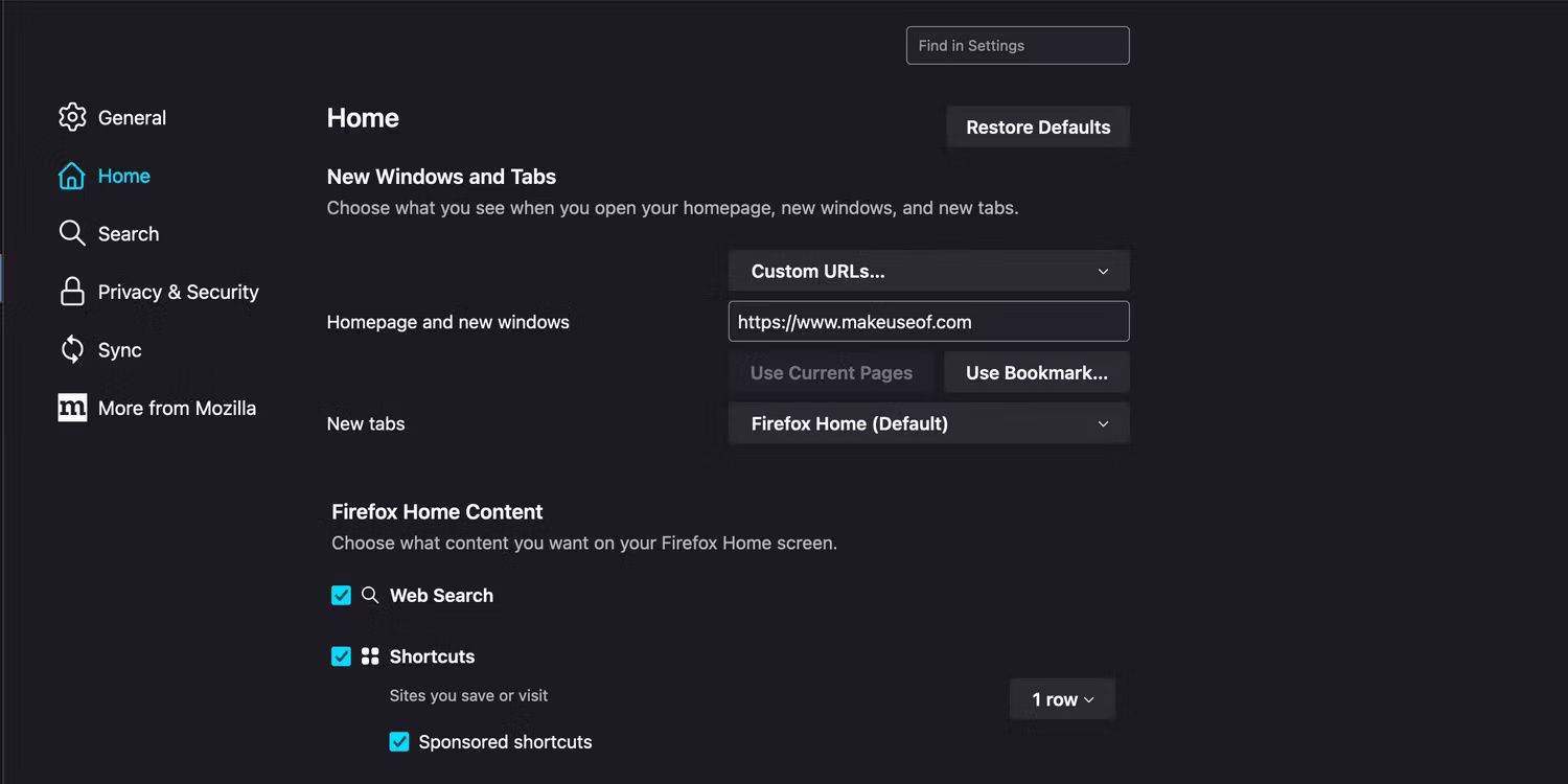 How to restore lost homepage on any browser Picture 3