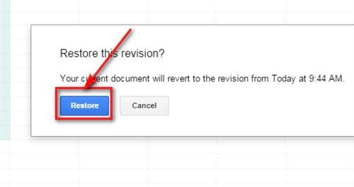 How to restore old version of Google Sheets without losing data Picture 6