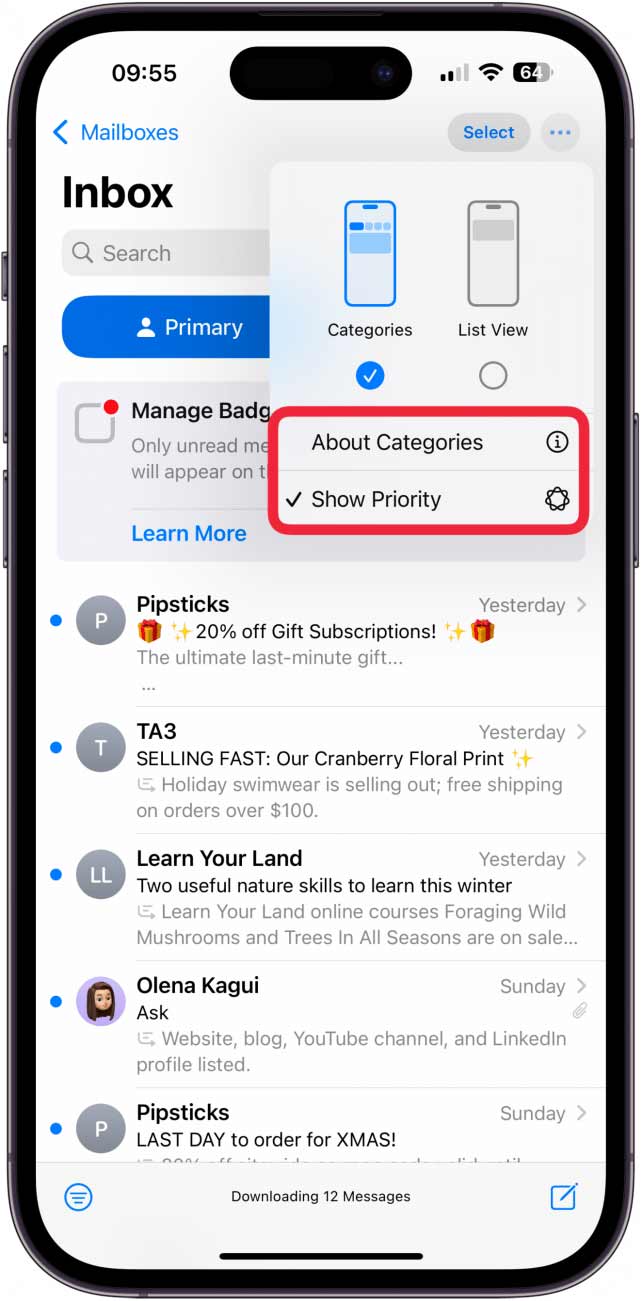 How to restore the old Mail interface on iPhone Picture 3