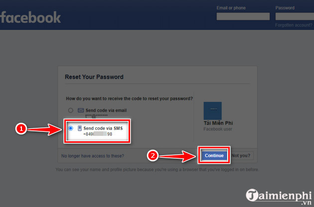 How to retrieve Facebook password when forgotten by phone number, Email, Messenger Picture 11