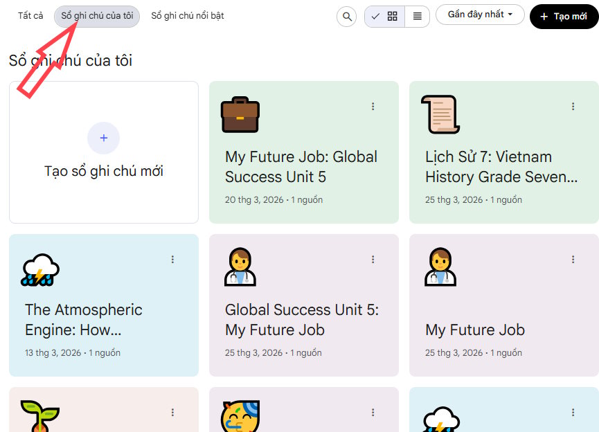 Picture 1 of How to review chat sessions in NotebookLM