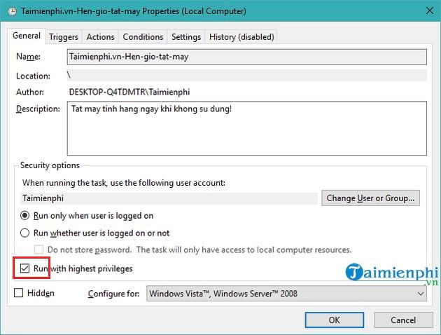 Picture 11 of How to schedule your computer to shut down daily