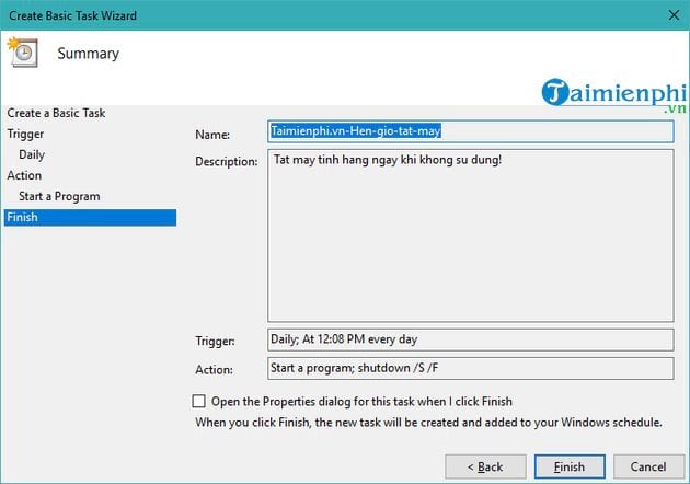 Picture 9 of How to schedule your computer to shut down daily