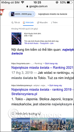 How to search for images using Google Images on your phone. Picture 10